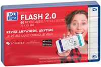 Flashcard Oxford 2.0 75x125mm 80vel 250gr lijn blauw-1