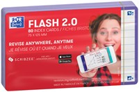 Flashcard Oxford 2.0 75x125mm 80vel 250gr lijn paars-1