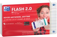 Flashcard Oxford 2.0 75x125mm 80vel gram lijn wit-1