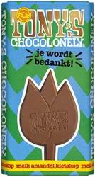 Chocolade Tony's Chocolonely je wordt bedankt reep 180gr