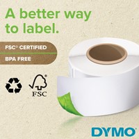 Etiket Dymo labelwriter 2177563 25mmx54mm adres wit doos à 12 rol à 500 stuks-1