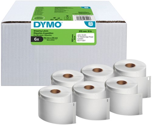 Etiket Dymo LabelWriter 5XL verzendlabel 102x210mm 6 rollen á 140 stuks wit-2