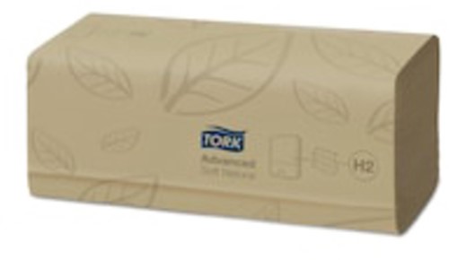 Handdoek Tork H2 Xpress Advanced multifold 2-laags 213x240mm 21x180 vel naturel 130299-1