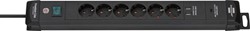 Stekkerdoos Brennenstuhl Premium 6-voudig 1+2 USB 3m C Power Delivery 6-voudig zwart