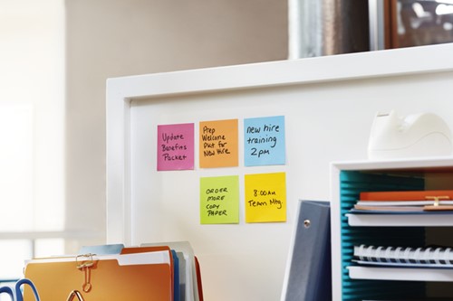 Memoblok Post-it 655 Super Sticky 76x127mm neon geel-2