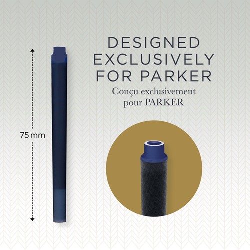 Inktpatroon Parker Quink zwart blister à 10 stuks-2