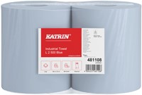 Poetspapier Katrin Industrial groot 2-laags 500 vel blauw 481108