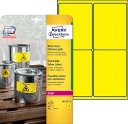 Etiket Avery Zweckform L6127-20 99.1x139mm geel 80stuks