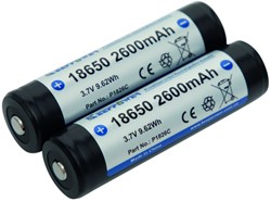 Accu 18650-26H, PCB beschermd, 2600mAh, 3,7V