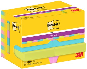 Memoblok Post-it 622 Super Sticky 47,6x47,6mm Cosmic-3