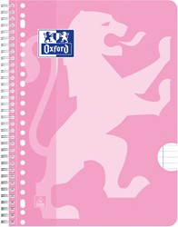 Collegeblok Oxford School A4+ 23-gaats lijn 80vel roze