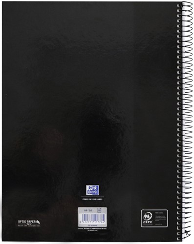 Notitieboek Oxford Classic Europeanbook A4+ 4-gaats ruit 5x5mm 80vel zwart-3