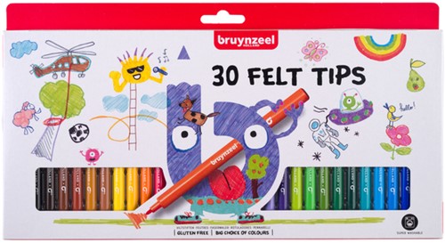 Viltstift Bruynzeel Kids set à 30 kleuren