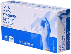 Handschoen INTCO Synguard M nitril 100stuks blauw