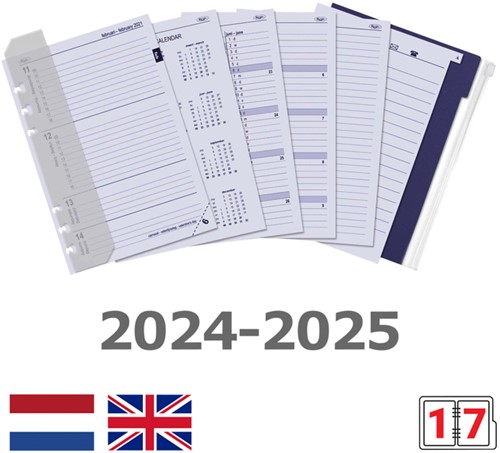 Organizer Kalpa A5 inclusief agenda 2024-2025 7dagen/2pagina's kastanjebruin-5