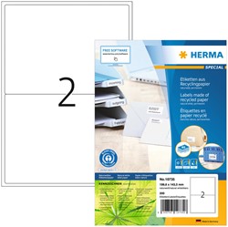 Etiket HERMA recycling 10735 199.6x143.5mm 160stuks wit