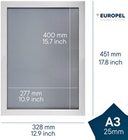 Kliklijst Europel A3 25mm mat wit-2