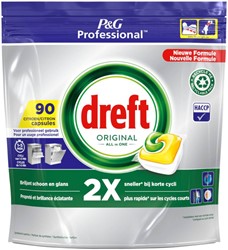 Vaatwastabletten Dreft All-in-1 professional lemon 90stuks