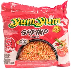 Noodles Yum Yum garnaal bami 5-pack 5x60gr