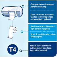 Toiletpapier Tork T4 advanced 2-laags 200vel wit 472161-1