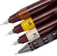 Tekenset rOtring Isograph college 0.25mm, 0.35mm en 0.5mm set à 3 stuks-1