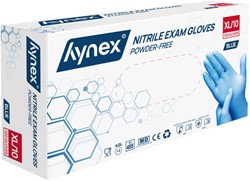 Handschoen Hynex XL nitril 100 stuks blauw