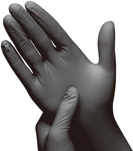 Handschoen Hynex S nitril zwart pak à 100 stuks-3