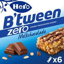 Tussendoortje Hero B'tween melkchocolade zero 6pack reep 20gr