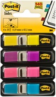 Indextabs 3M Post-it 683 11.9x43.2mm 4 kleuren