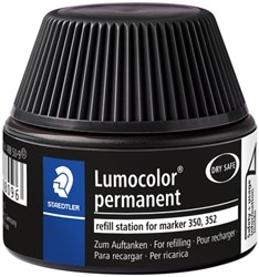 Viltstiftvulling Staedtler Lumocolor permanent 30ml zwart
