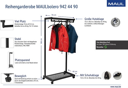 Garderoberek MAUL Bolero 166x78x46cm mobiel-3