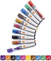Viltstift Nobo whiteboard Liquid ink rond assorti 3mm 10stuks-2