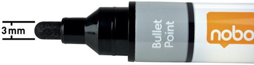 Viltstift Nobo whiteboard Liquid ink rond assorti 3mm 10stuks-1
