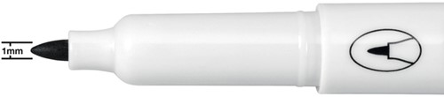 Viltstift Nobo whiteboard Glide fijn zwart 1mm 4stuks-1