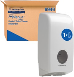 Toiletpapierdispenser KC Aquarius gevouwen tissue wit 6946