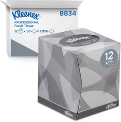 Facial tissues Kleenex 2-laags kubus 12x88st wit 8834