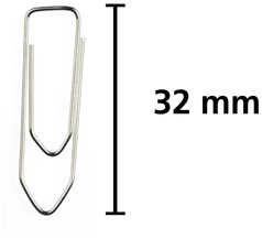 Paperclip Kangaro 32mm hoekig verzinkt-3
