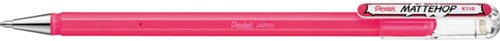 Gelschrijver Pentel K100 Mattehop medium roze