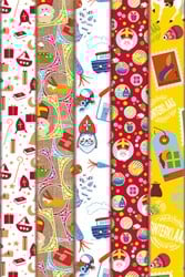 Inpakpapier Haza Sint 46.5x250cm doos à 100 stuks assorti