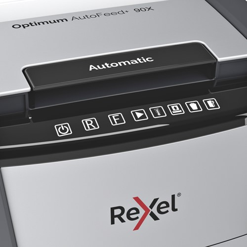 Papiervernietiger Rexel Optimum Auto+ 90X snippers 4x28mm-2