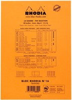 Schrijfblok Rhodia A5 lijn 160 pagina's 80gr met kantlijn oranje-3