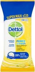 Reinigingsdoekjes Dettol Power Fresh Citrus 110st