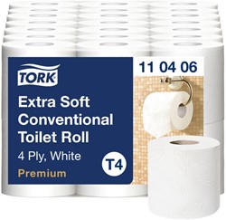 Toiletpapier Tork T4 premium extra zacht 4-laags 150 vel wit 110406