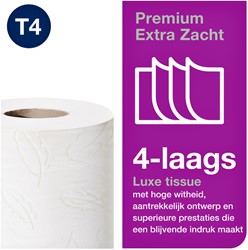 Toiletpapier Tork T4 premium extra zacht 4-laags 150 vel wit 110406