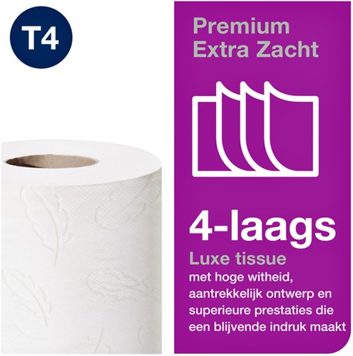 Toiletpapier Tork T4 premium extra zacht 4-laags 150 vel wit 110406-2