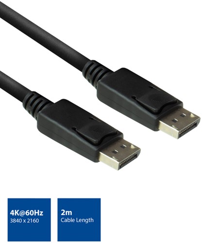 Kabel ACT DisplayPort 2 meter zwart-1