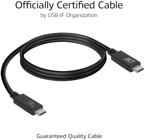 Kabel ACT USB-C USB 4 20Gbps Thunderbolt3 1 meter-3