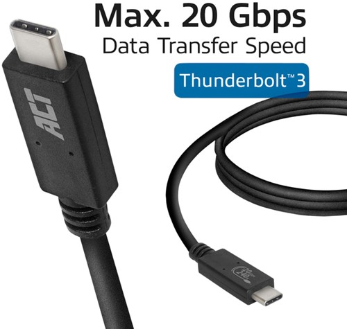 Kabel ACT USB-C USB 4 20Gbps Thunderbolt3 1 meter-1