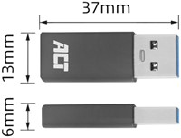 Adapter ACT USB-A naar USB-C-3