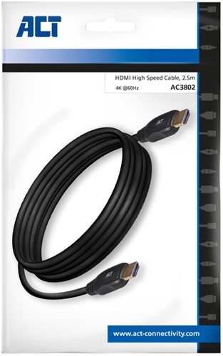 Kabel ACT HDMI High Speed type 1.4 2.5 meter-2